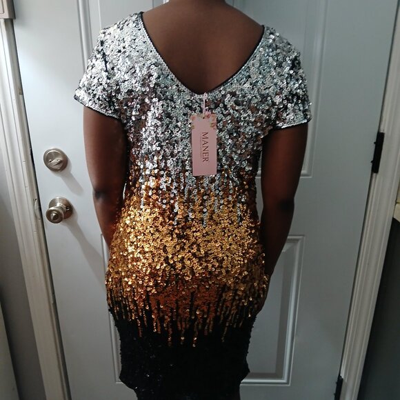 Formal Holiday Sequin Dress - Picture 1 of 2